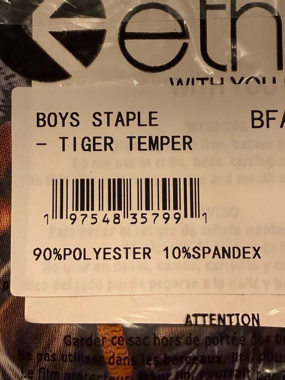 NWT Ethika Boys Staple Tiger Temper Boxer Briefs - Picture 3 of 5